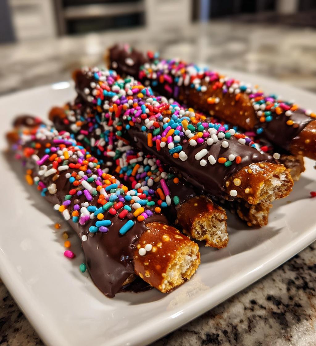 chocolate dipped pretzels valentines