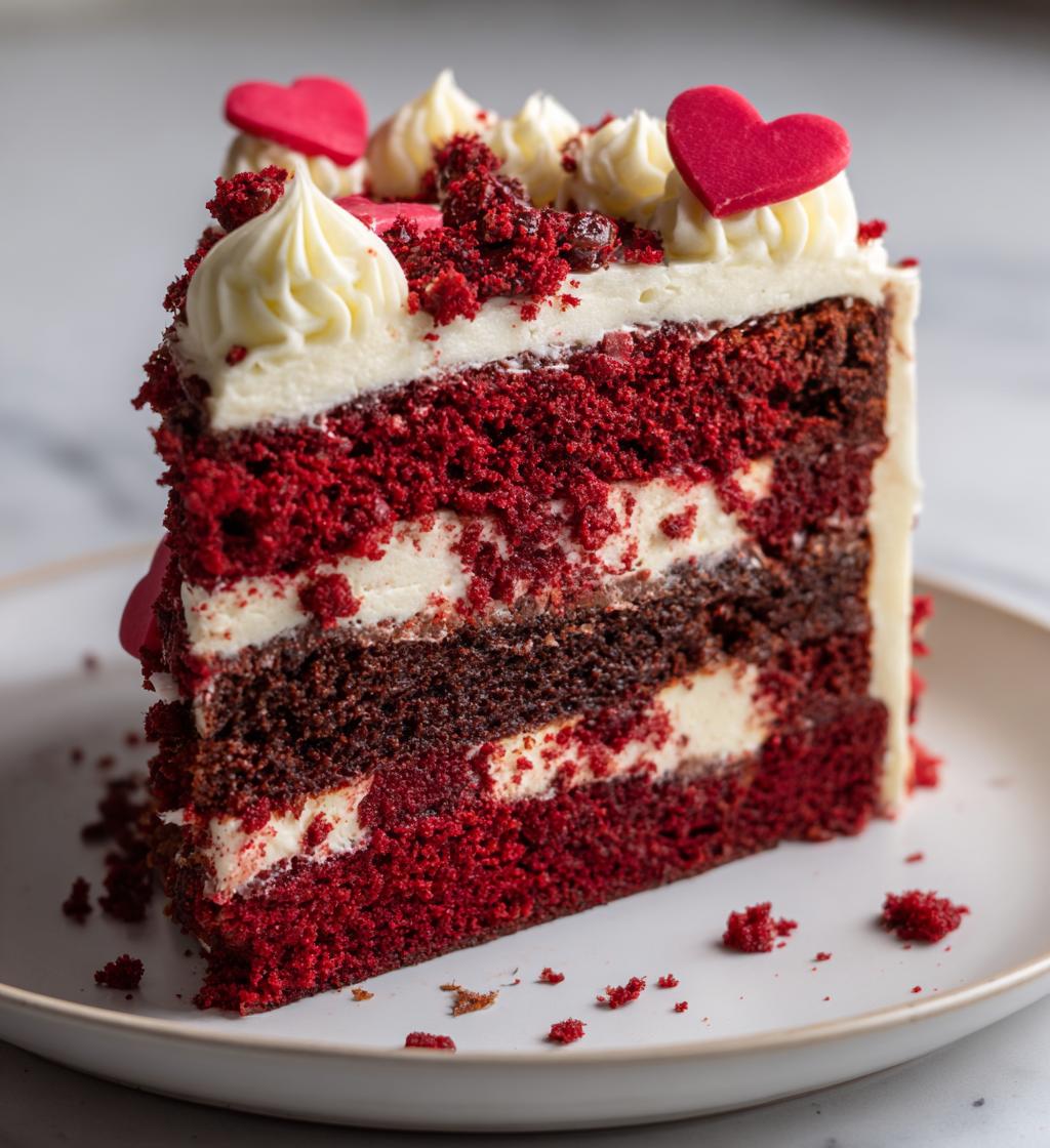 fake valentines cake
