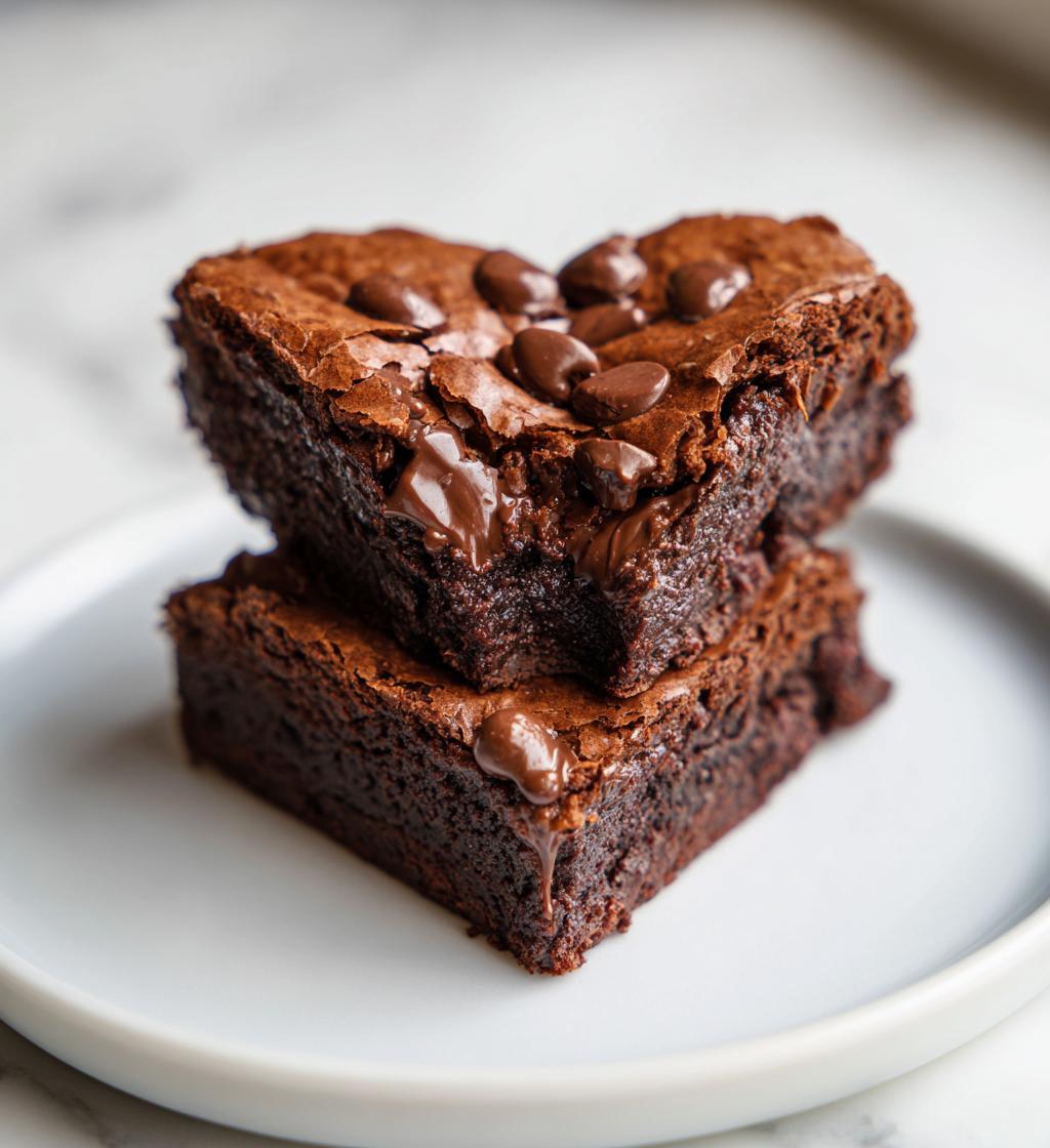 heart brownies valentines day