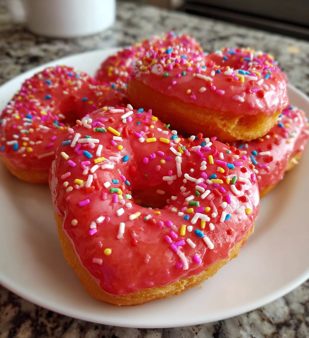 heart donuts valentines day