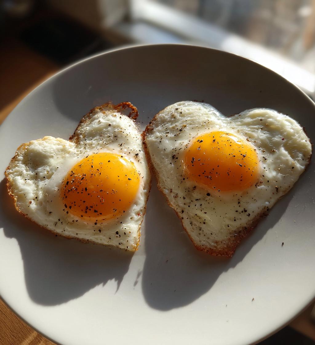 heart eggs valentines day