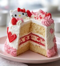 hello kitty valentines cake