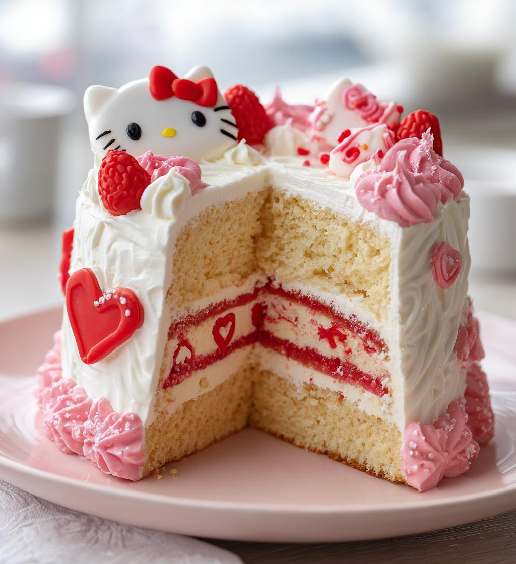 hello kitty valentines cake