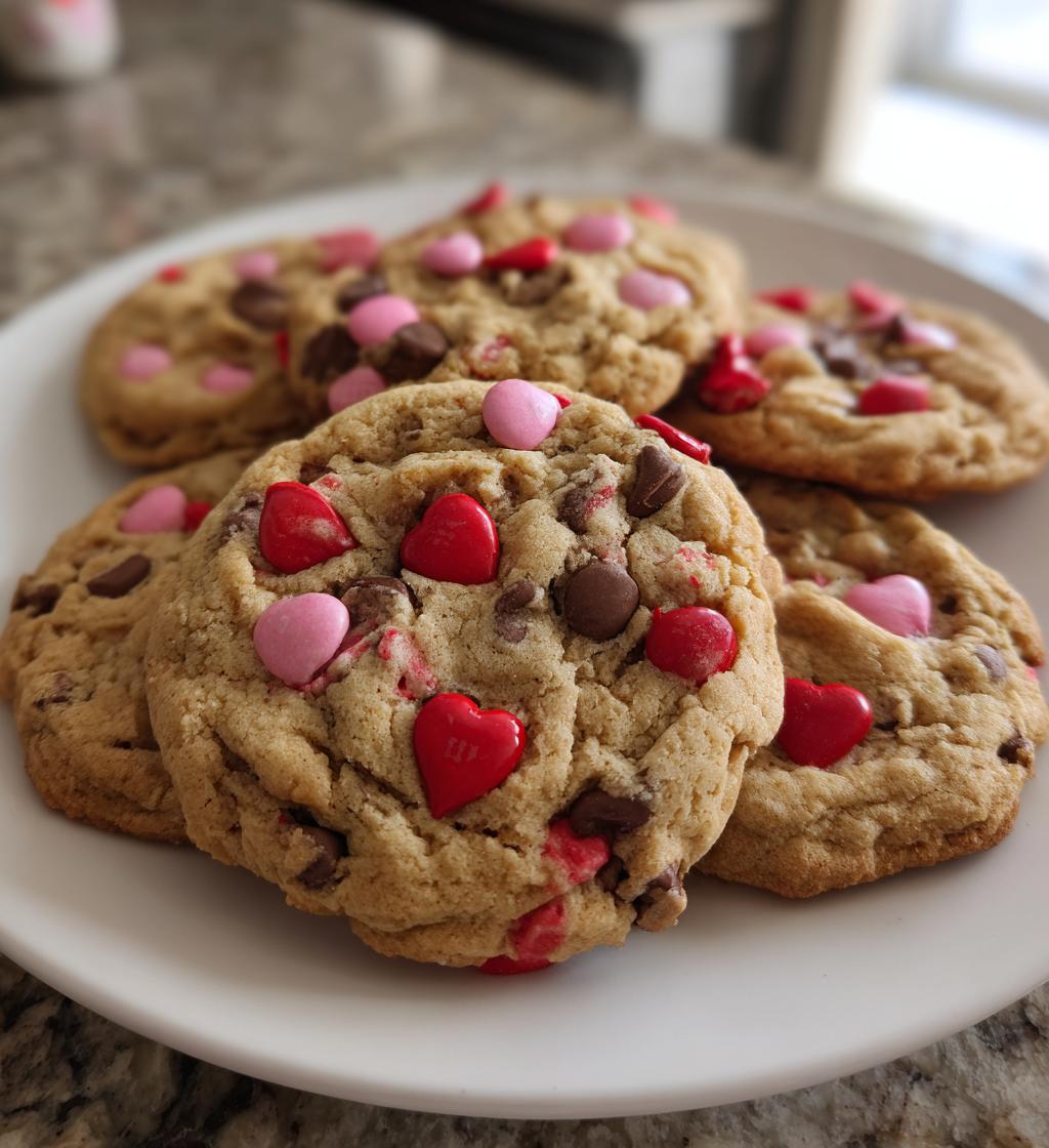 m&m cookies valentines