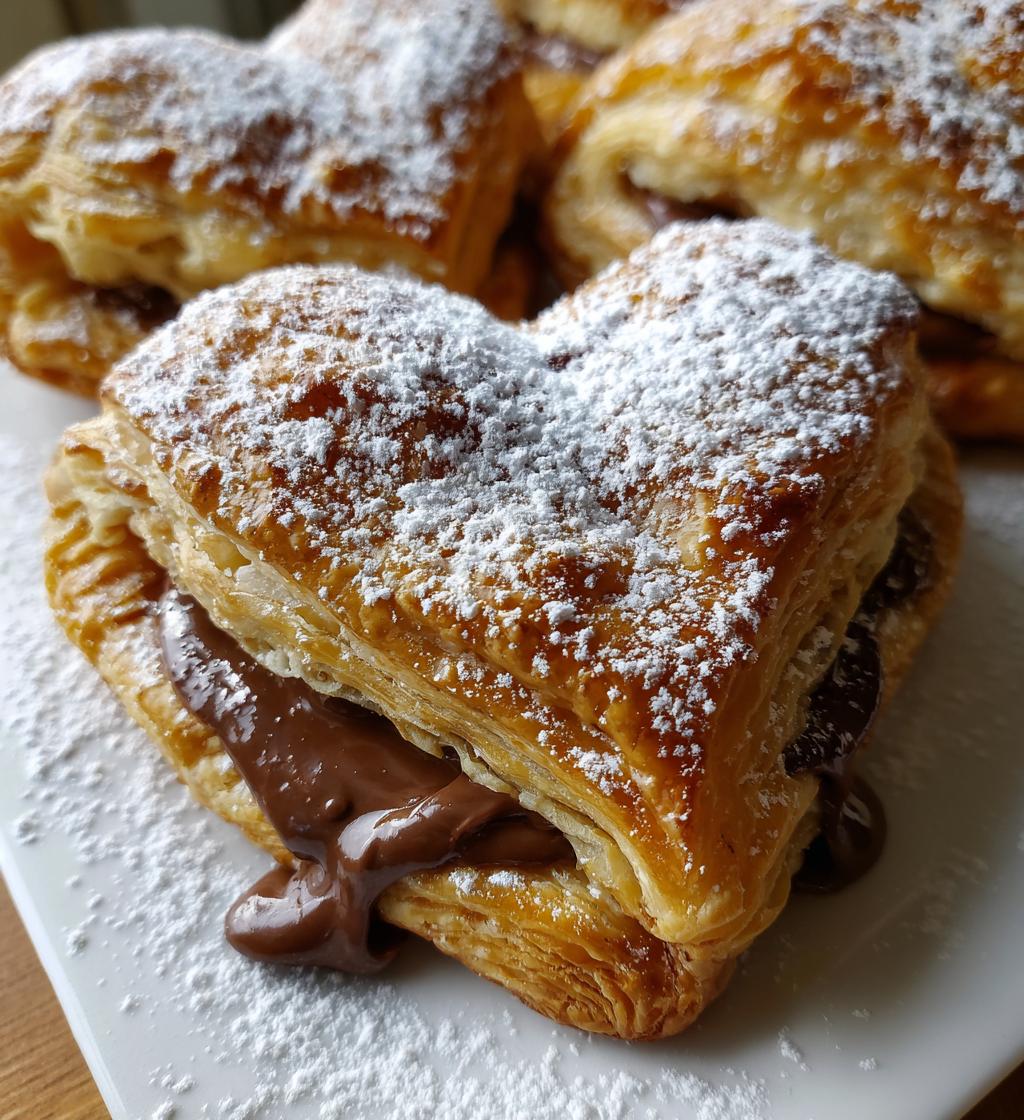 nutella puff pastry valentines