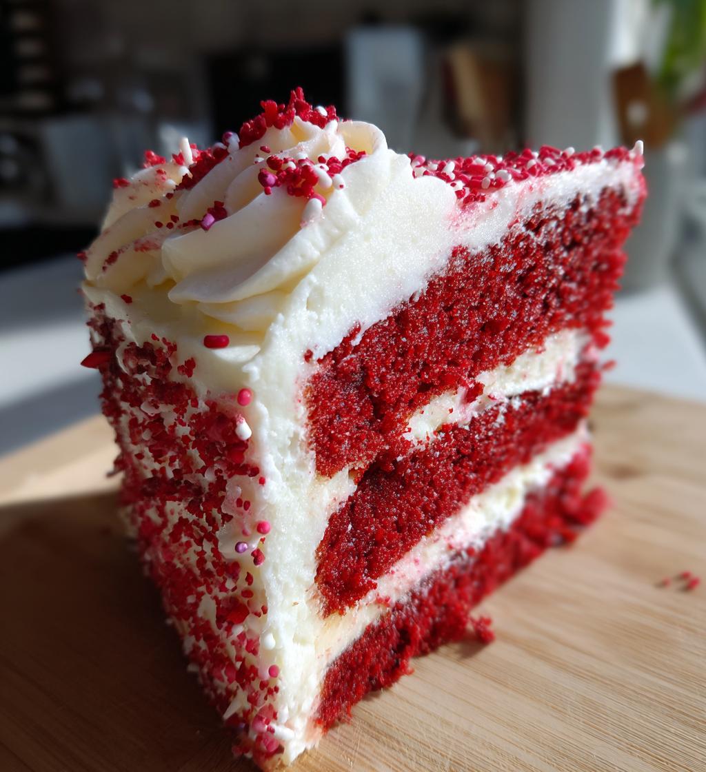 red and white valentines cake