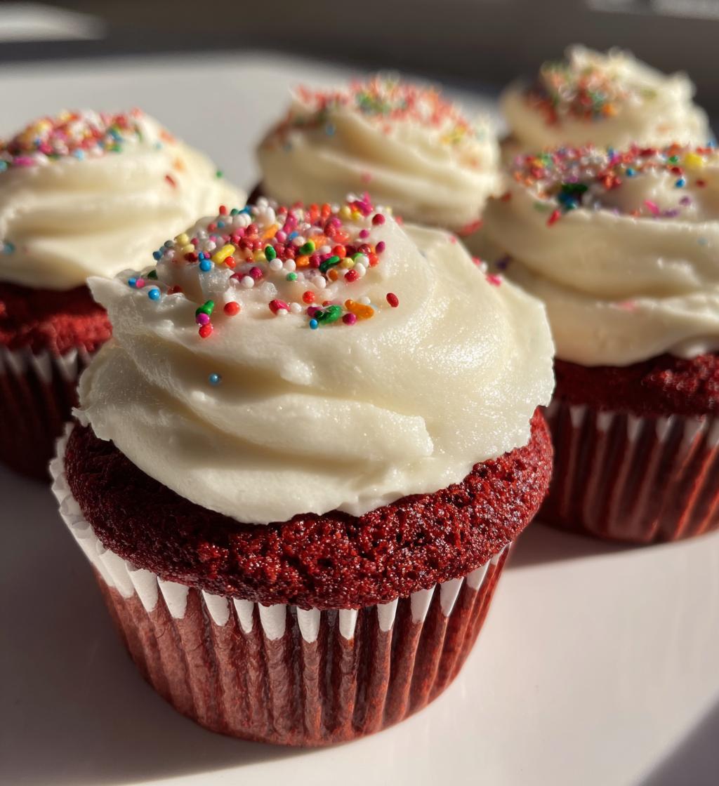 red velvet valentines day cupcakes