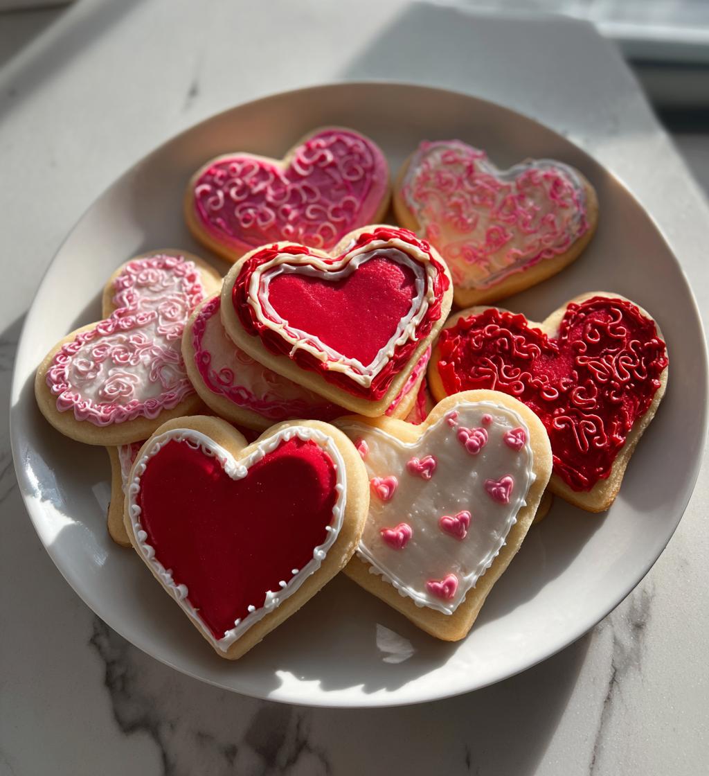 royal icing cookies valentines day