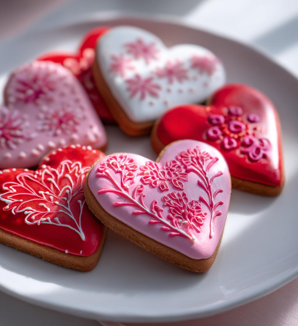 royal icing cookies valentines
