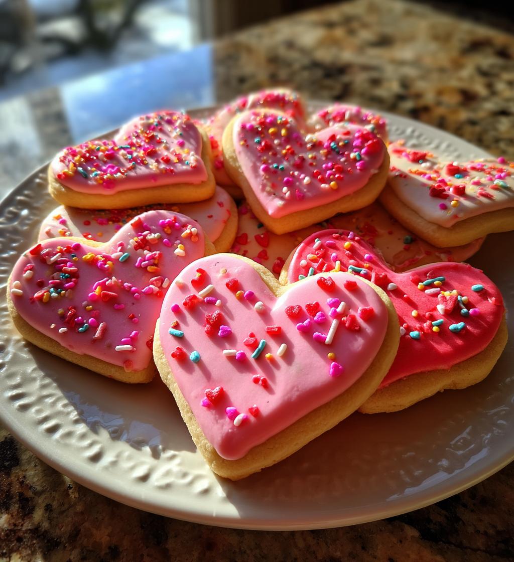 simple valentines cookies decorated