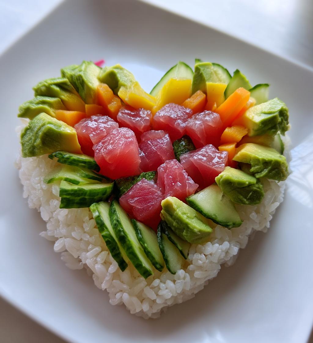 sushi heart valentines day