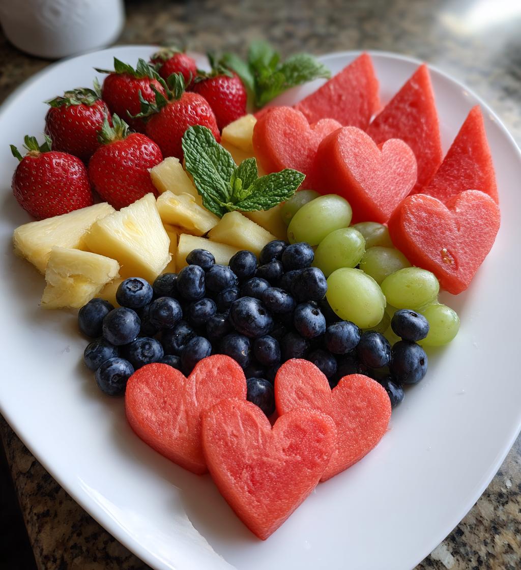 valentine fruit platter