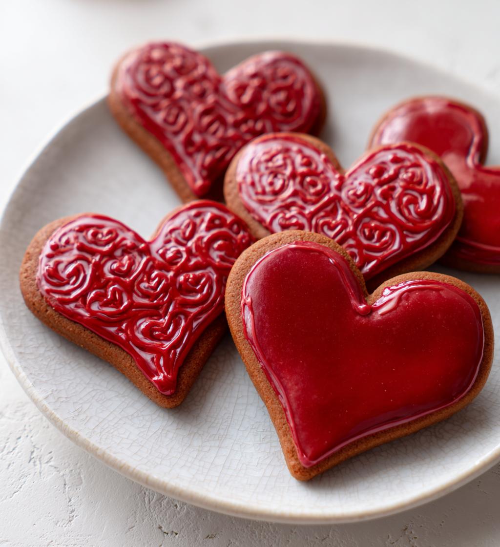 valentine heart cookies