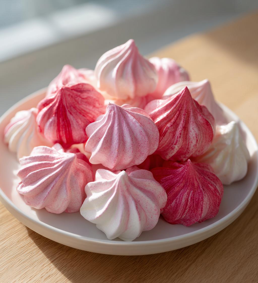 valentine meringue cookies