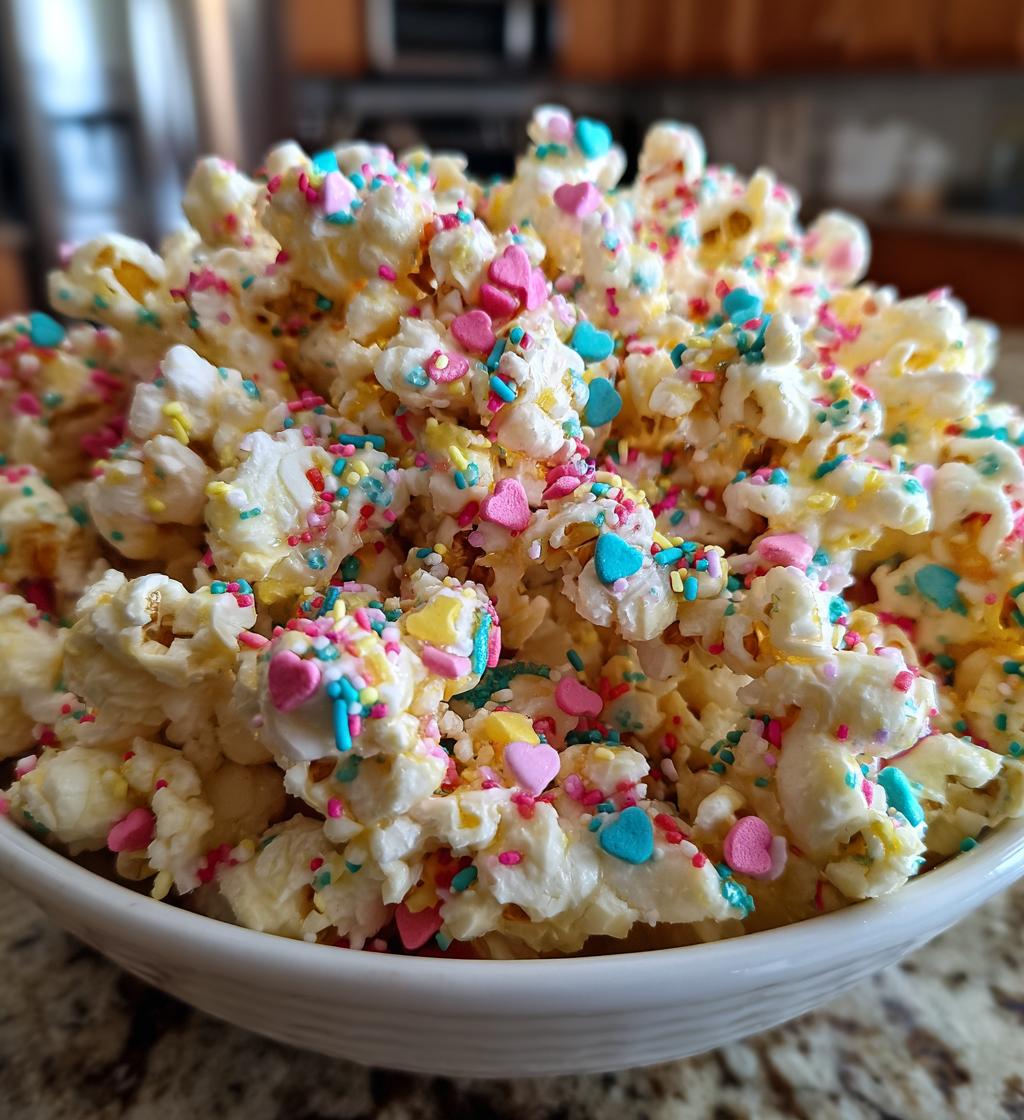 valentine popcorn treats