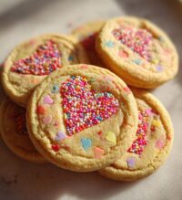 valentine sprinkle cookies
