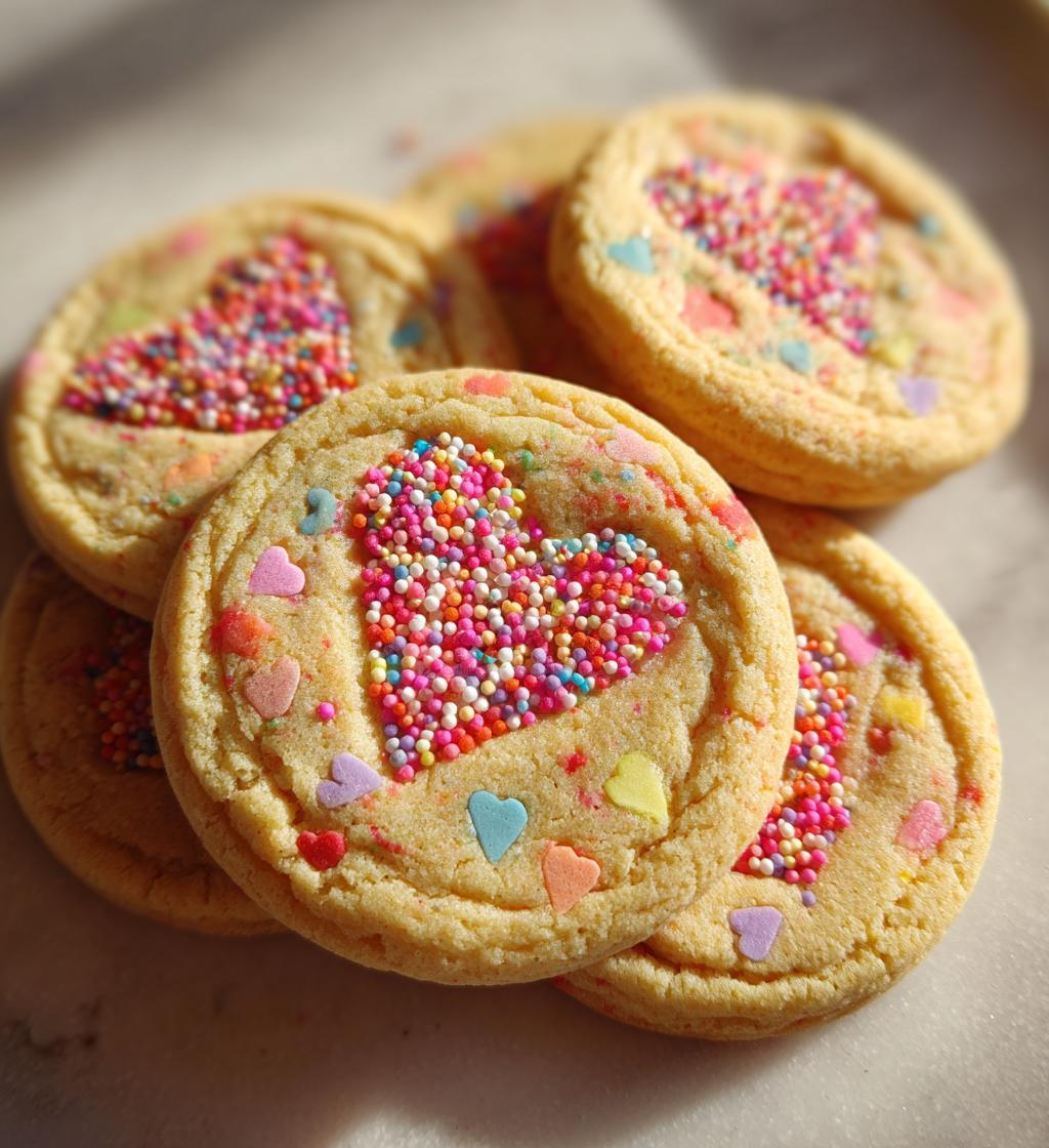 valentine sprinkle cookies
