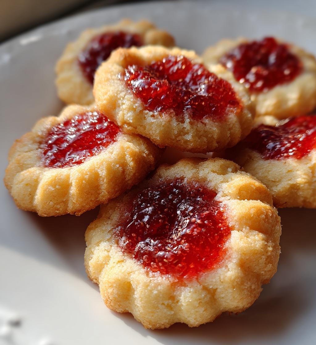 valentine thumbprint cookies