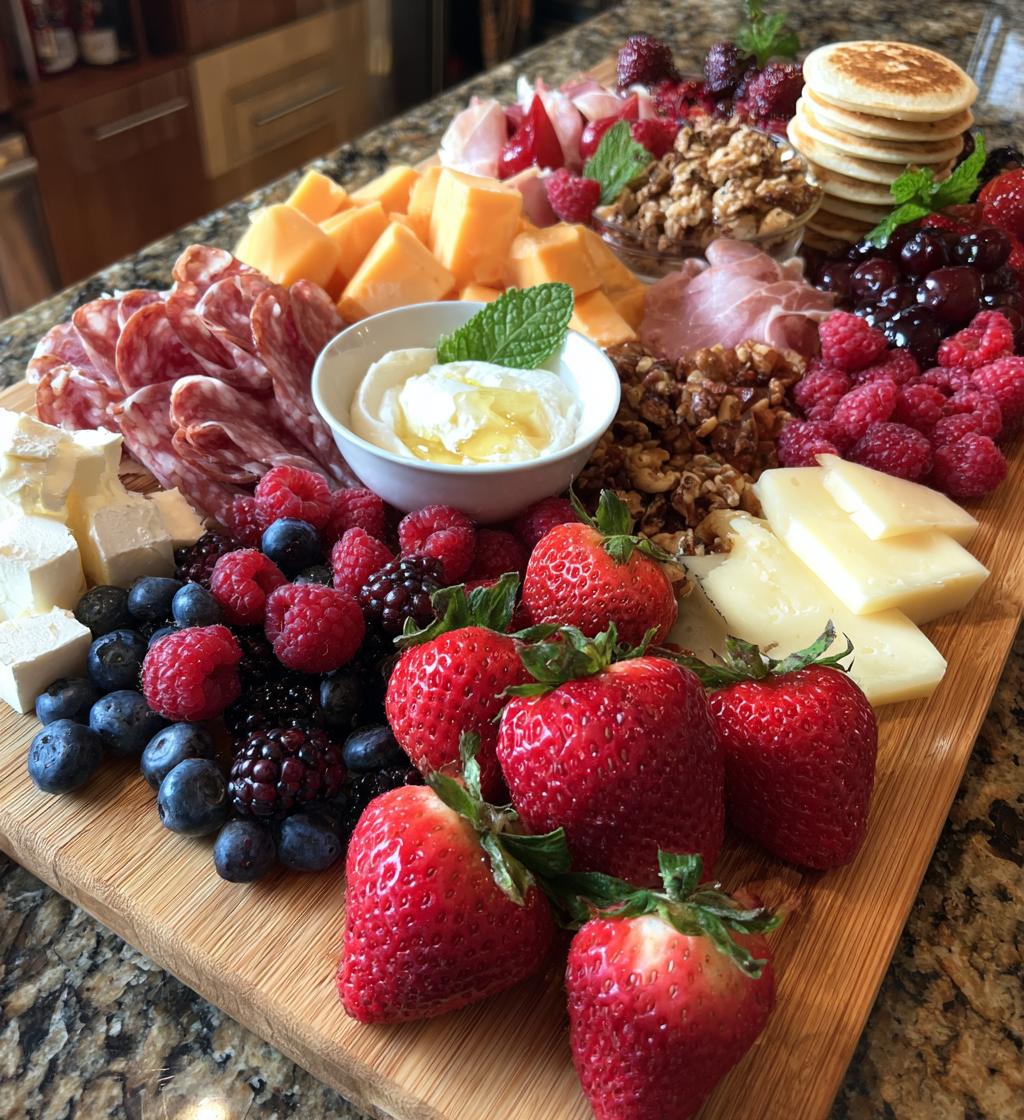 valentines breakfast charcuterie board