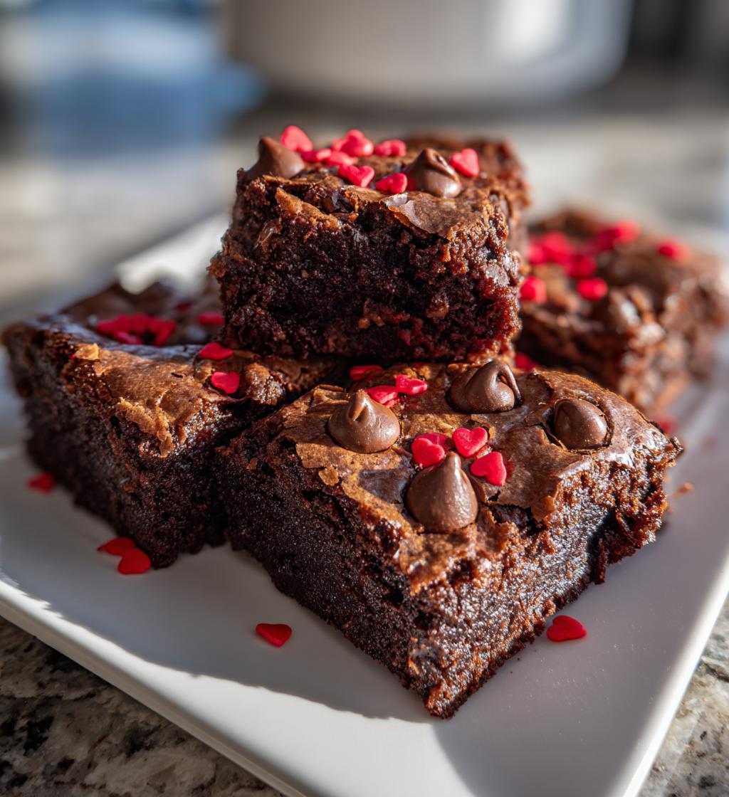 valentines brownies