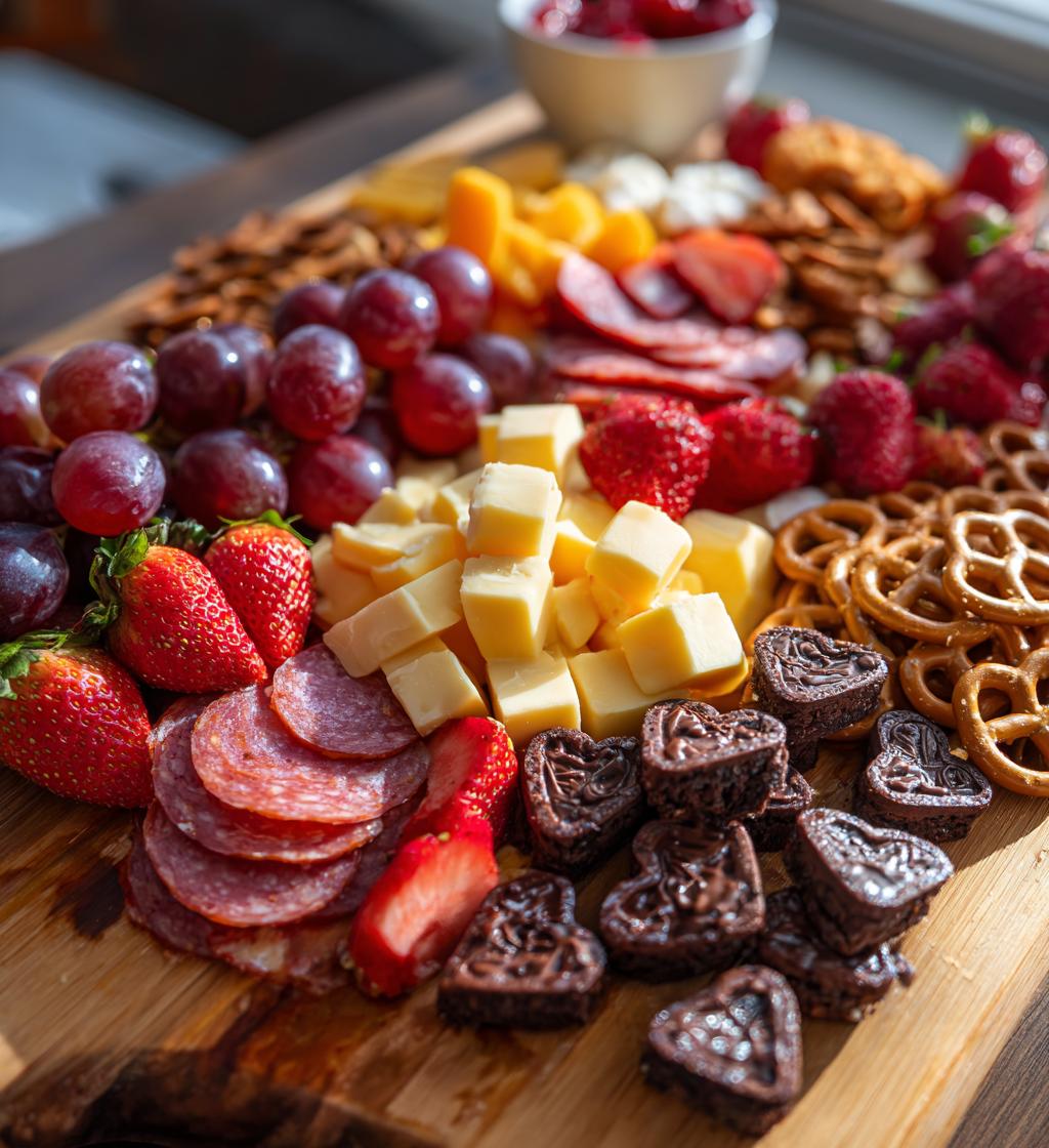 valentines charcuterie board kids