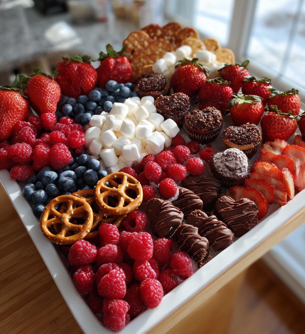 valentines day charcuterie board dessert
