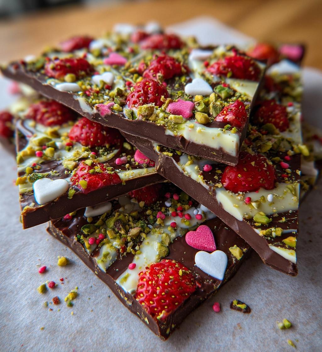 valentines day chocolate bark
