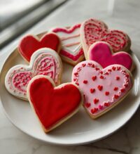 valentines day royal icing cookies
